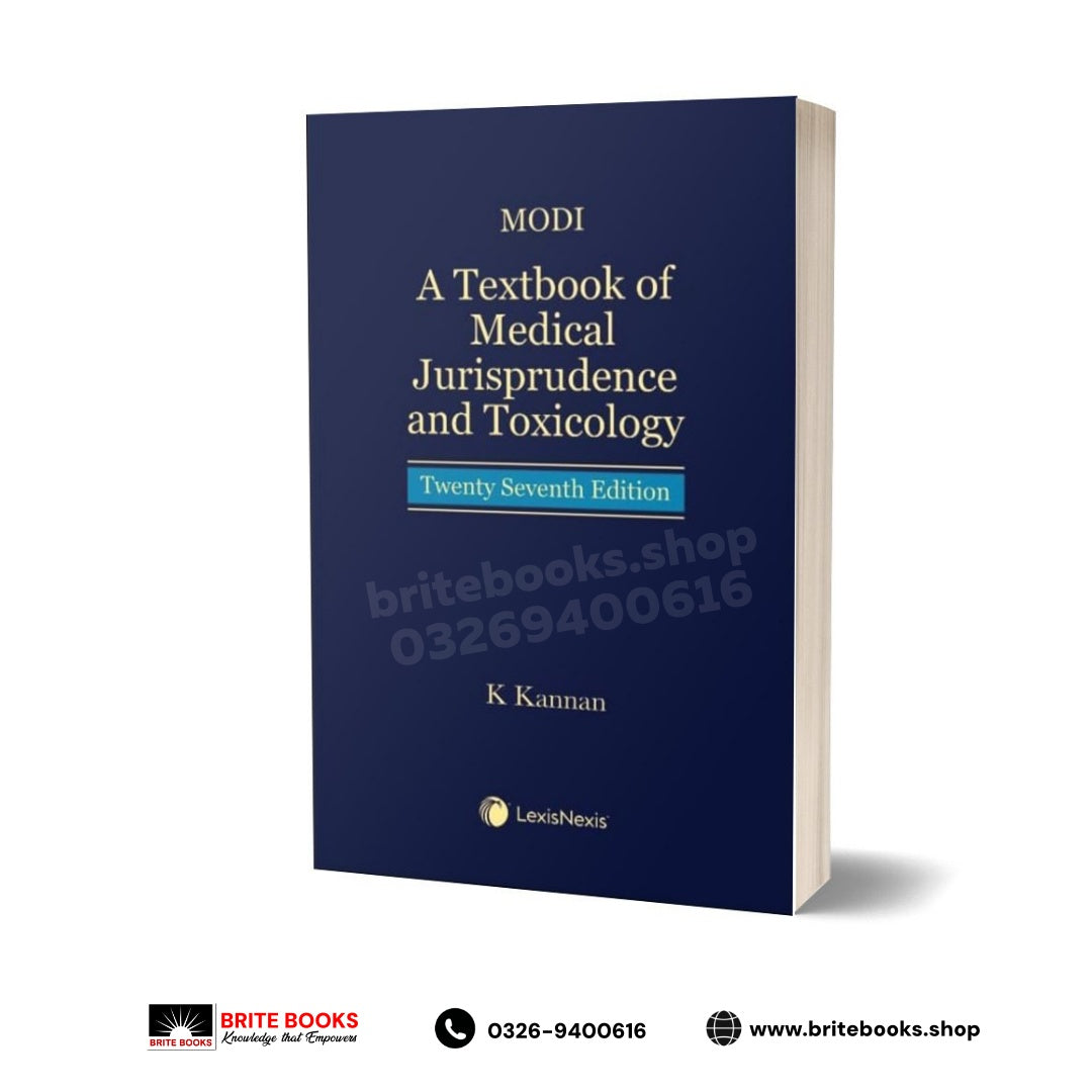 Modi: A Textbook of Medical Jurisprudence and Toxicology By K Kannan
